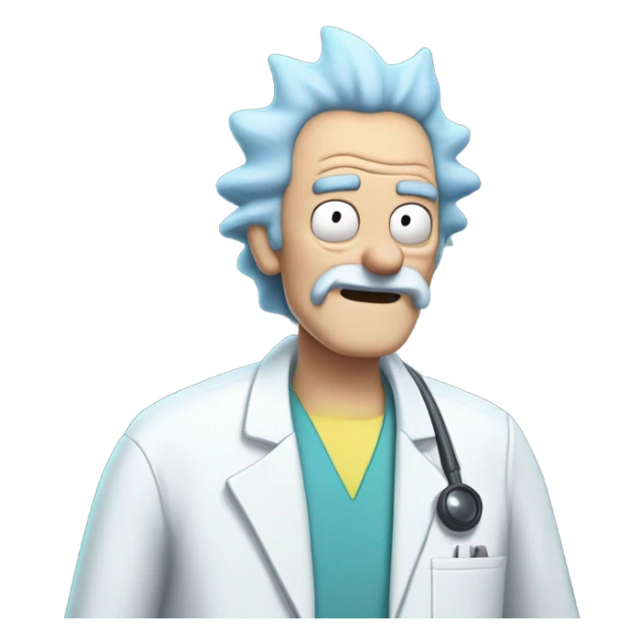 Grand pa rick from Rick and morty  sticker