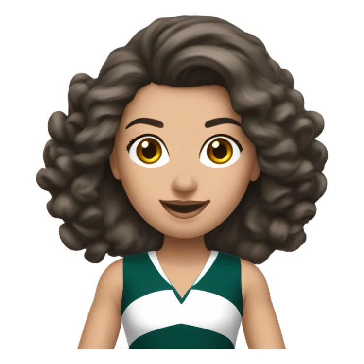 Philadelphia Eagles cheerleader brunette cheer sticker