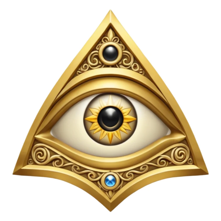 All seeing eye with hidden Templar cross in pupil sticker