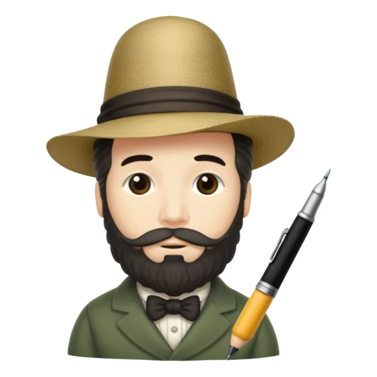 Herman .melville as a silk worm. sticker