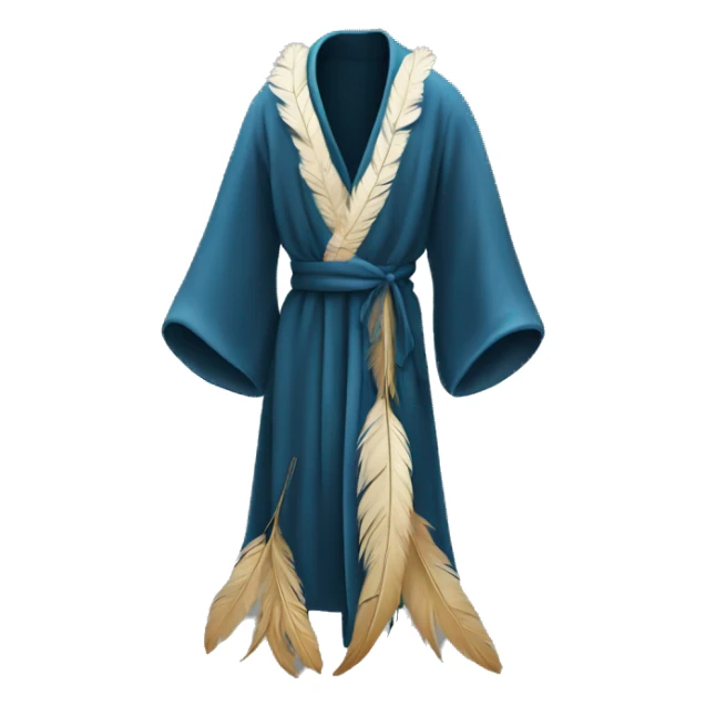 Elegant robe with feathers sticker