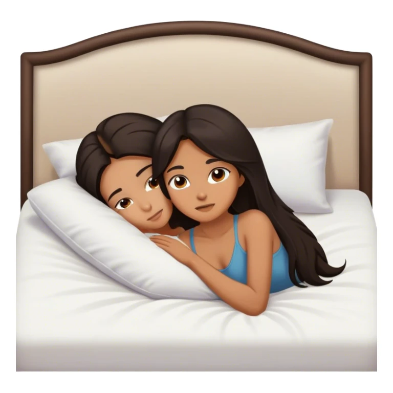 busty pawg long dark hair horny face intimate bed pose sfw sticker
