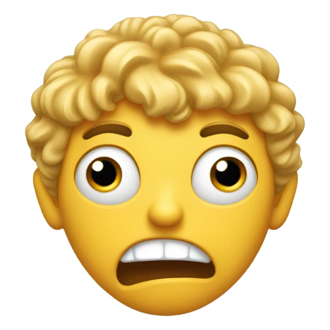 Scrunch face eyes open mouth open  sticker