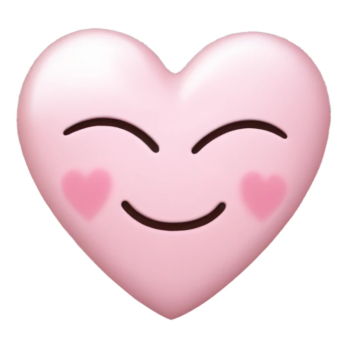 light pink heart with lots of sparkles no face sticker