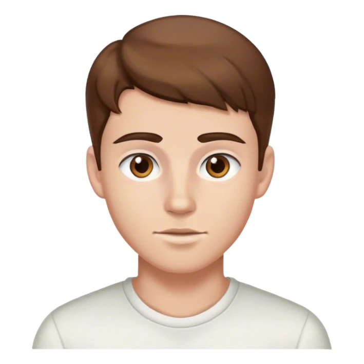 white frat boy brown hair brown eyes sticker