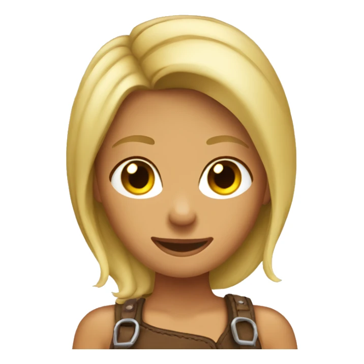 Blonde tanned girl on a horse sticker