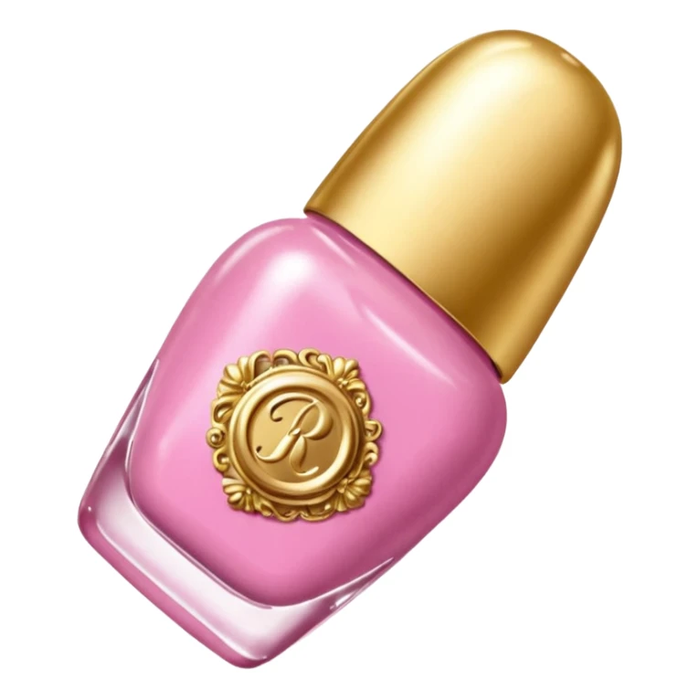gold rococo pink inflatable puffy nail polish sticker