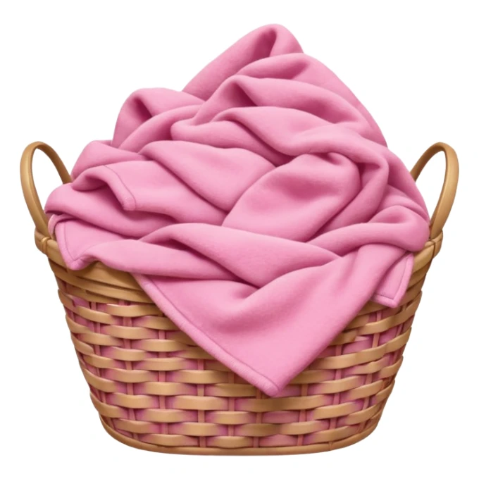 laundry pink clothes in a pink basket sticker