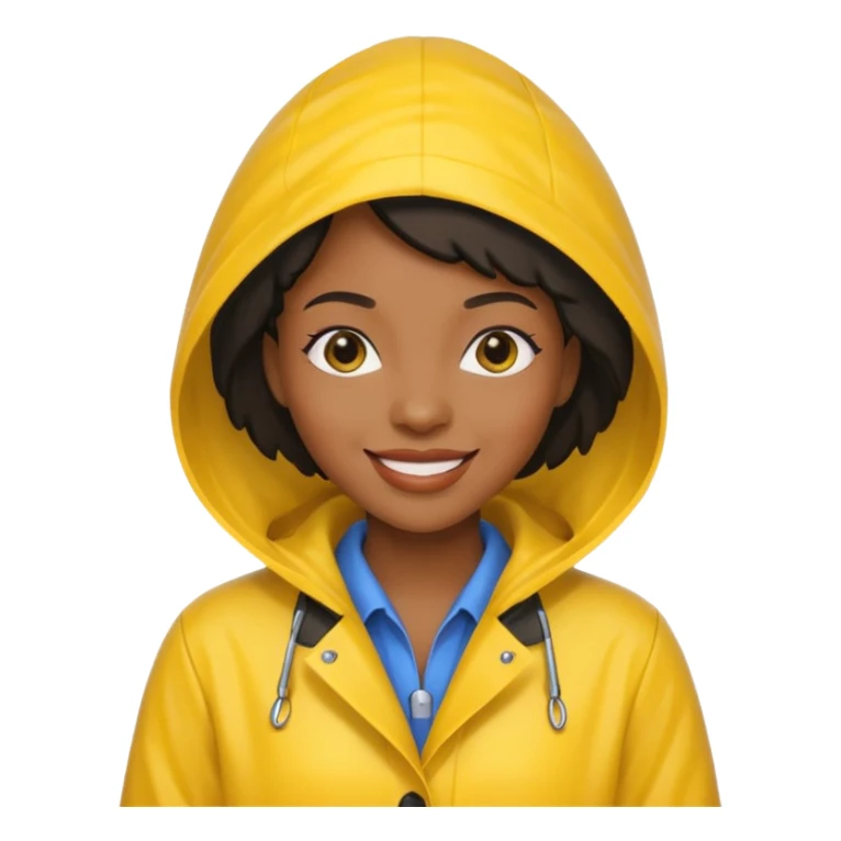Raincoat Pedestrian black woman sticker