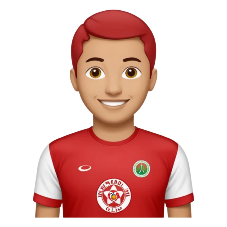 Create a emoji for a widad athletic club fan real t chirt sticker