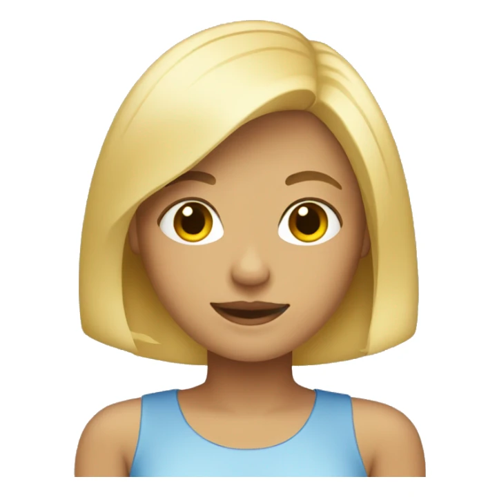 Blonde girl with a bob  sticker