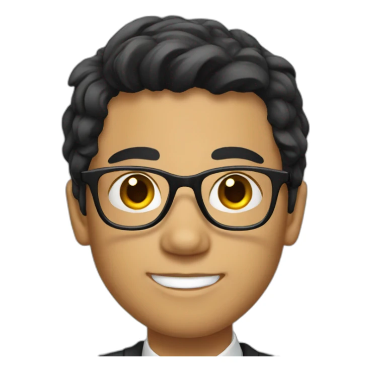 young lawyer with glasses and black hair sticker