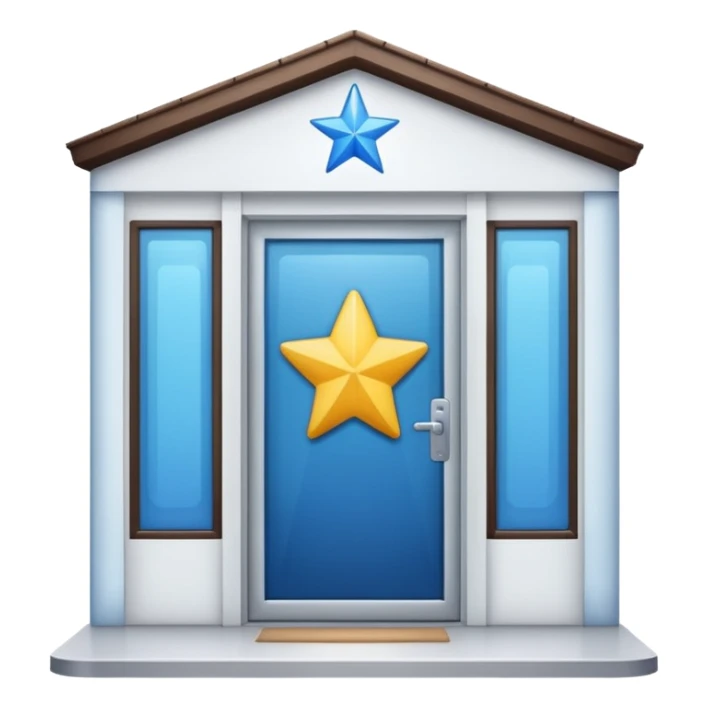 store with blue star sticker