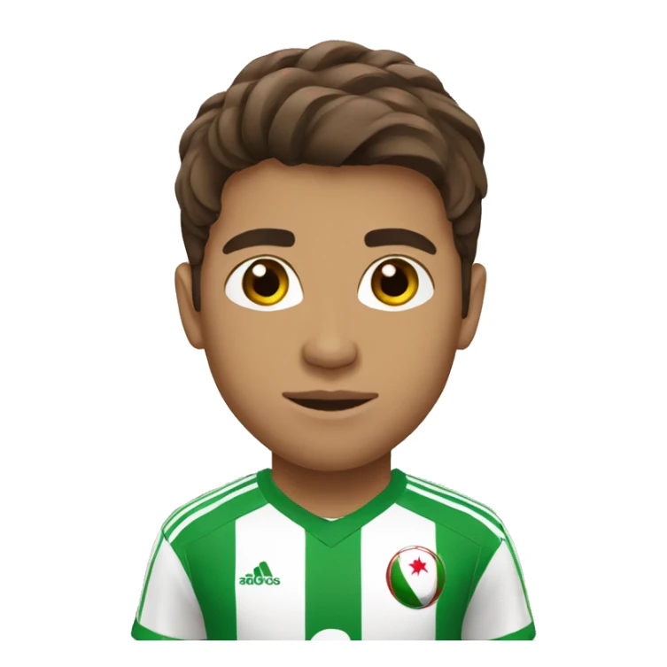 Algeria football brown hair sticker