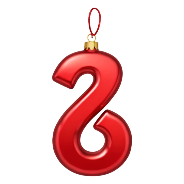 the number "1637" as a christmas ornament sticker