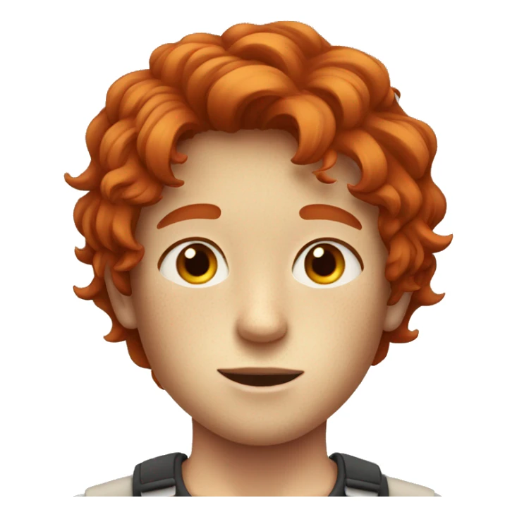 Boy with freckles and red hair sticker