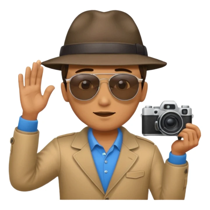 Hombre de espaldas tomando una foto sticker