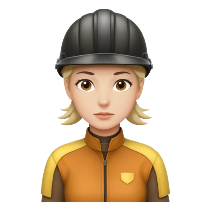  horse jockey woman face sticker