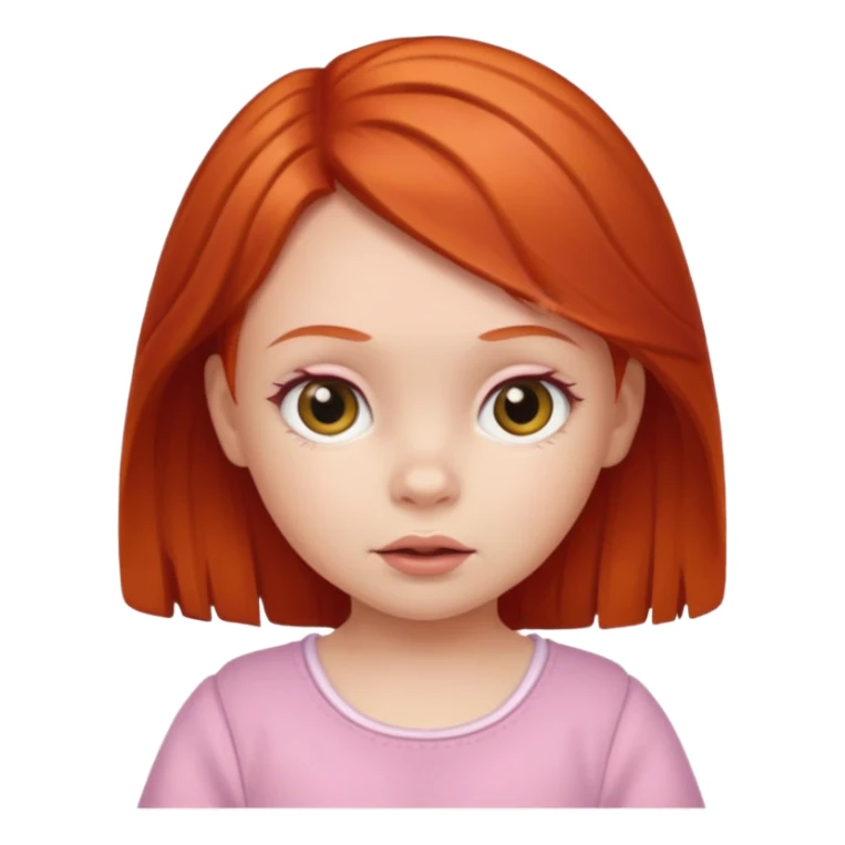 Red head baby girl sticker