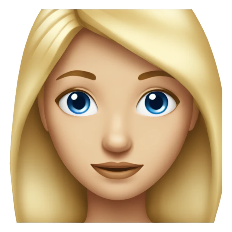 blonde girl portrait in sunlight with blue eyes sticker