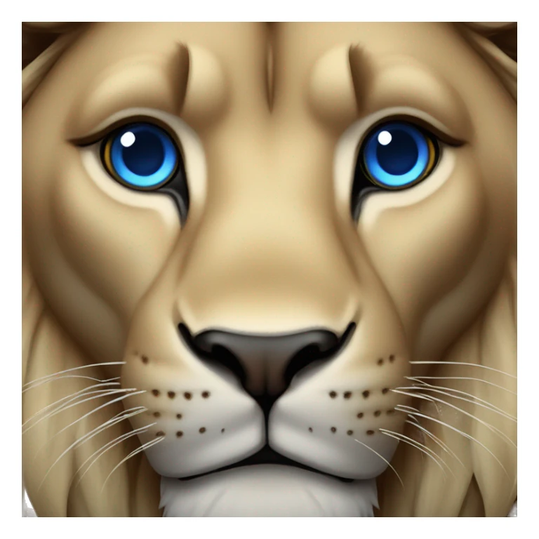 Lion enragé avec les yeux bleu sticker
