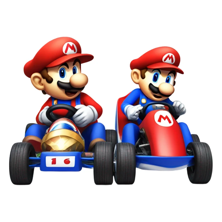 Mario racing against Sonic  sticker