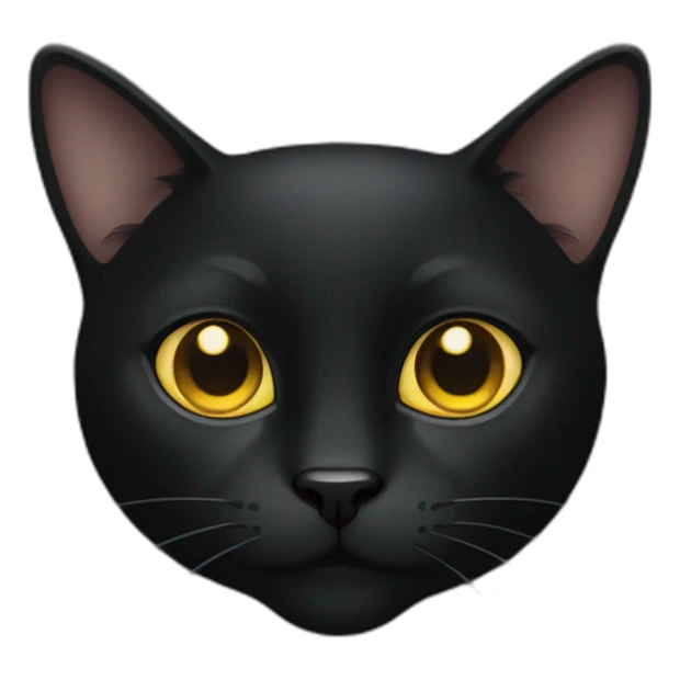 Black cat with golden eyes sticker