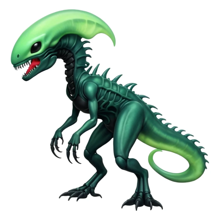 Shiny Glowing Bioluminescent Translucent Luminescent ET-Venom-Xenomorph-Amaura-Aurora-Gible-Purloin-Pokémon (full body) sticker