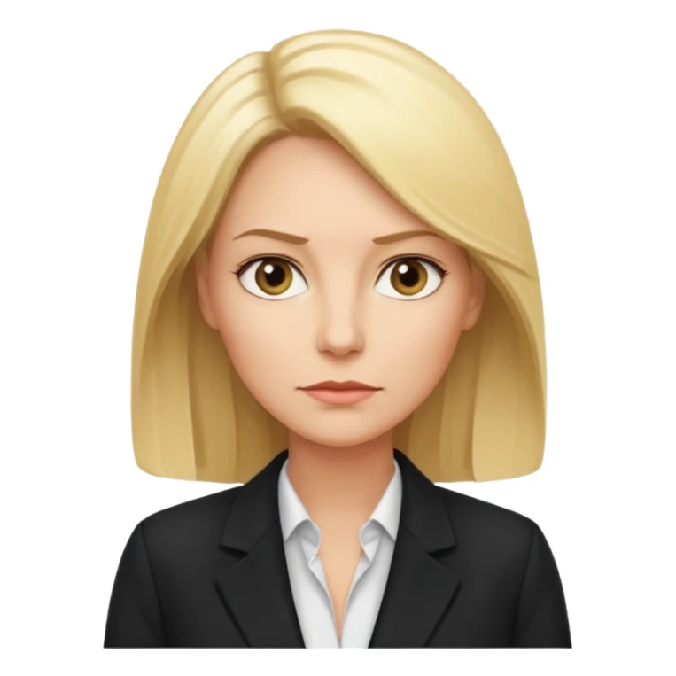 serious blond business woman in her forties sticker