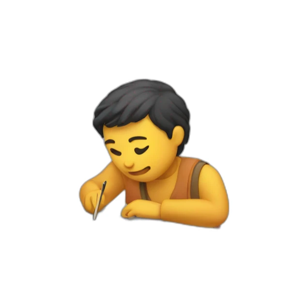 yu wadi writing on laptop sticker