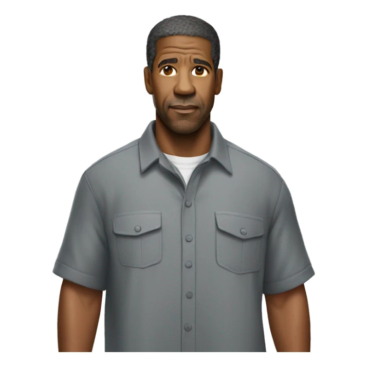 denzel washington wearing shirt sticker