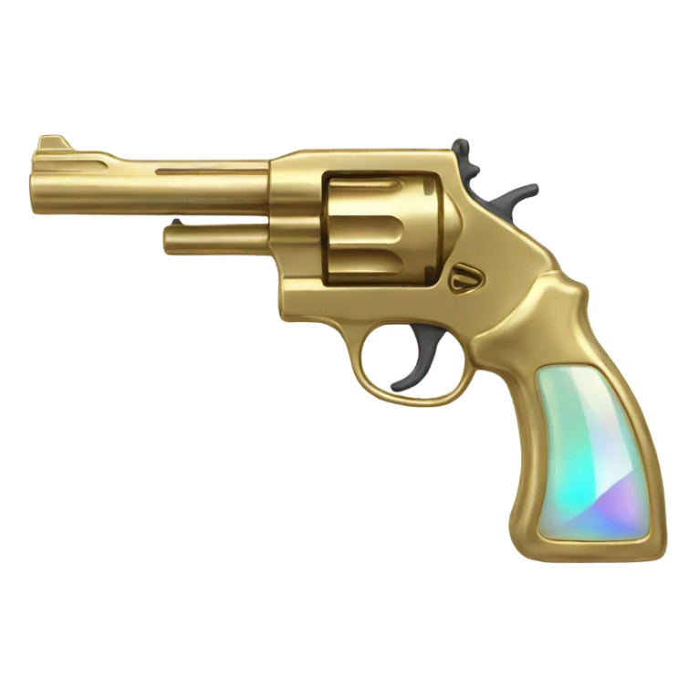 opal crystal gemstone gold gun sticker