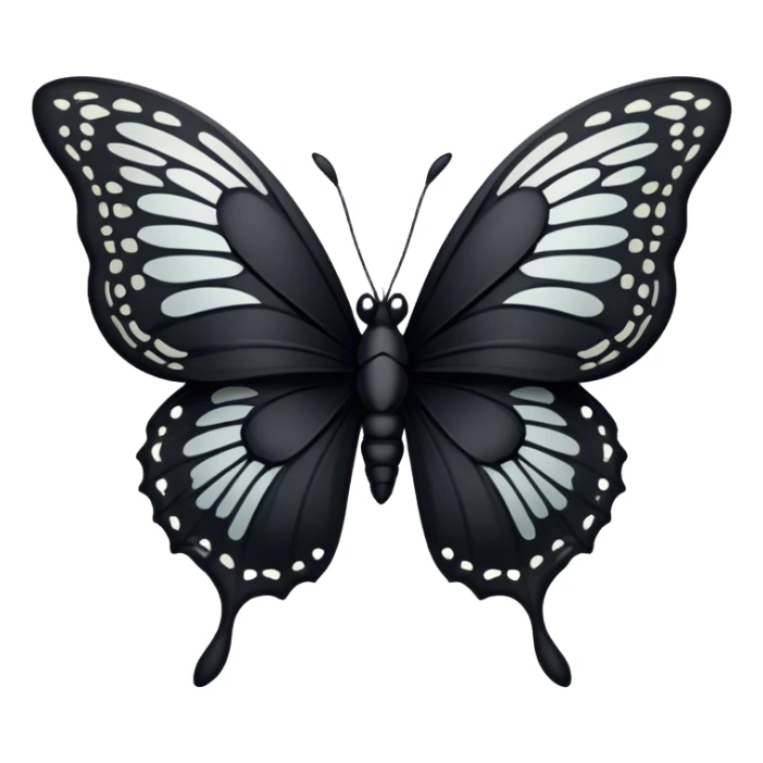 A black butterfly with intricately detailed wings, featuring a central ribbon tied in a bow, blending gothic fashion with nature’s beauty. sticker