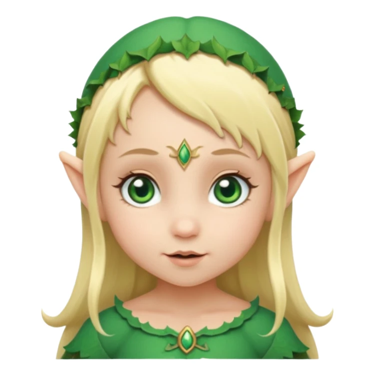 baby elf girl  blonde hair sticker