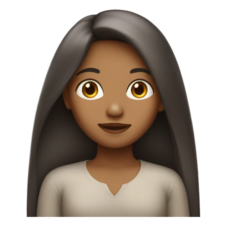 Straight hair girl sticker