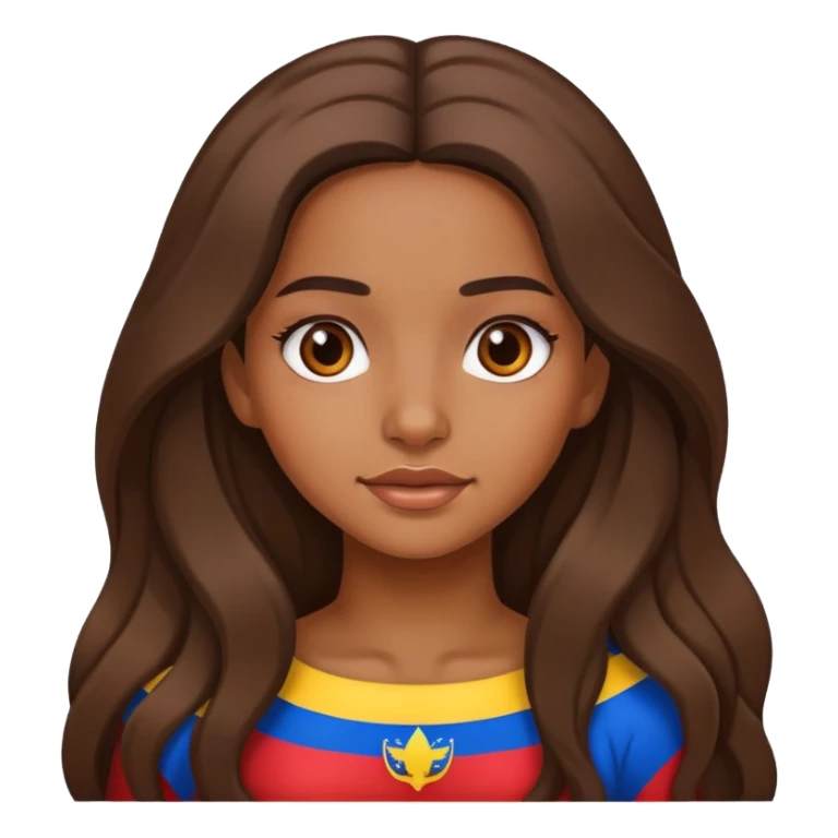 Beautiful venezuelan girl with brown long girl  sticker