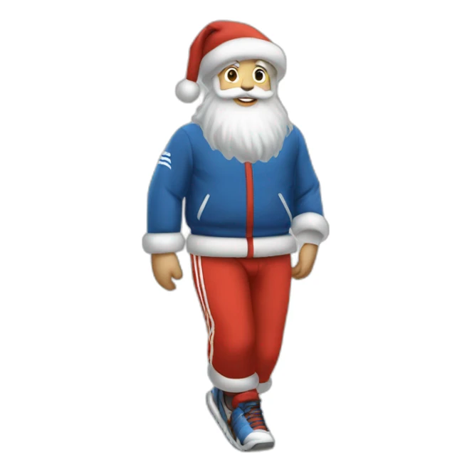 Adidas clothes Santa Claus sticker