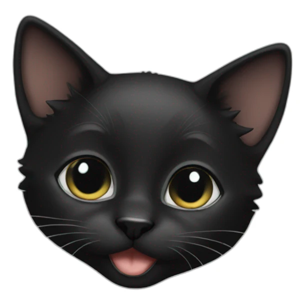 black kitten sticker