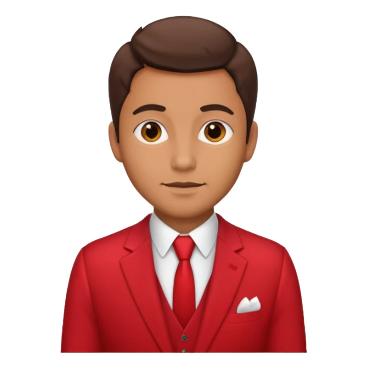 male suit red Valentine sticker