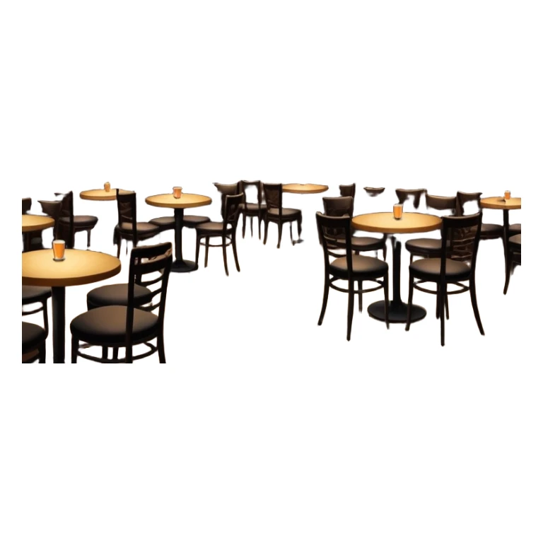 jazz club interior, spotlight on stage, musical notes, audience at tables sticker