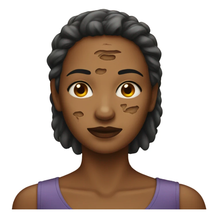 a woman with a scar on her fac sticker