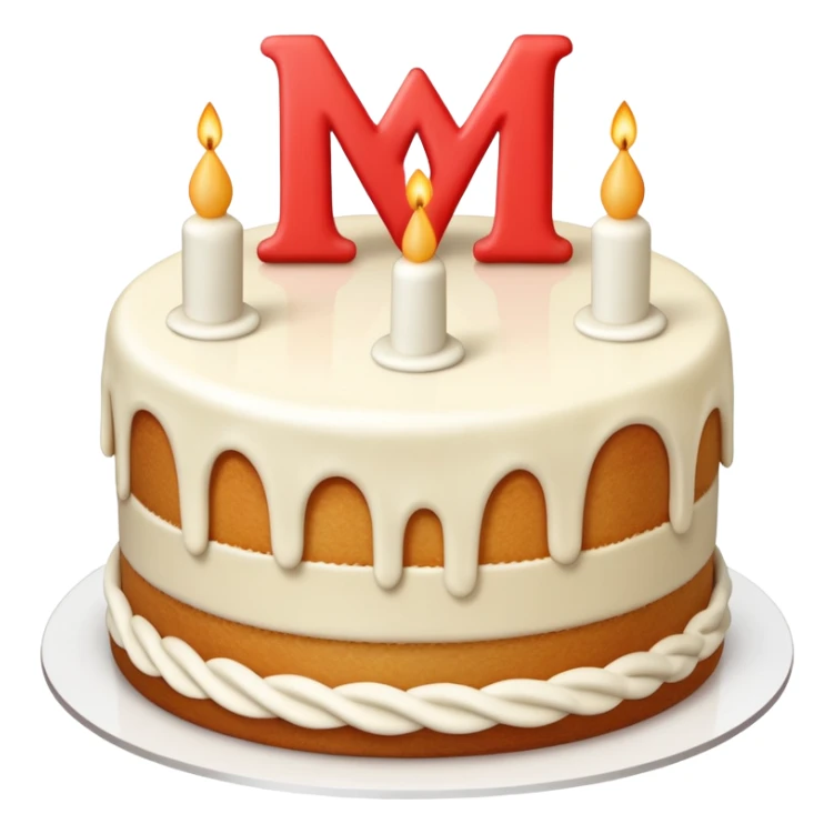 I want a cake with the letters: M & H on it  sticker