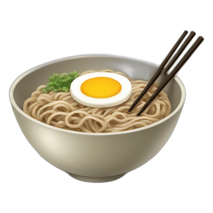 bowl of japanese buckwheat soba noodles with two chopsticks sticker