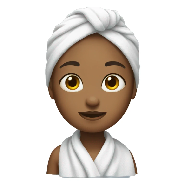 Girl with towel on head sticker