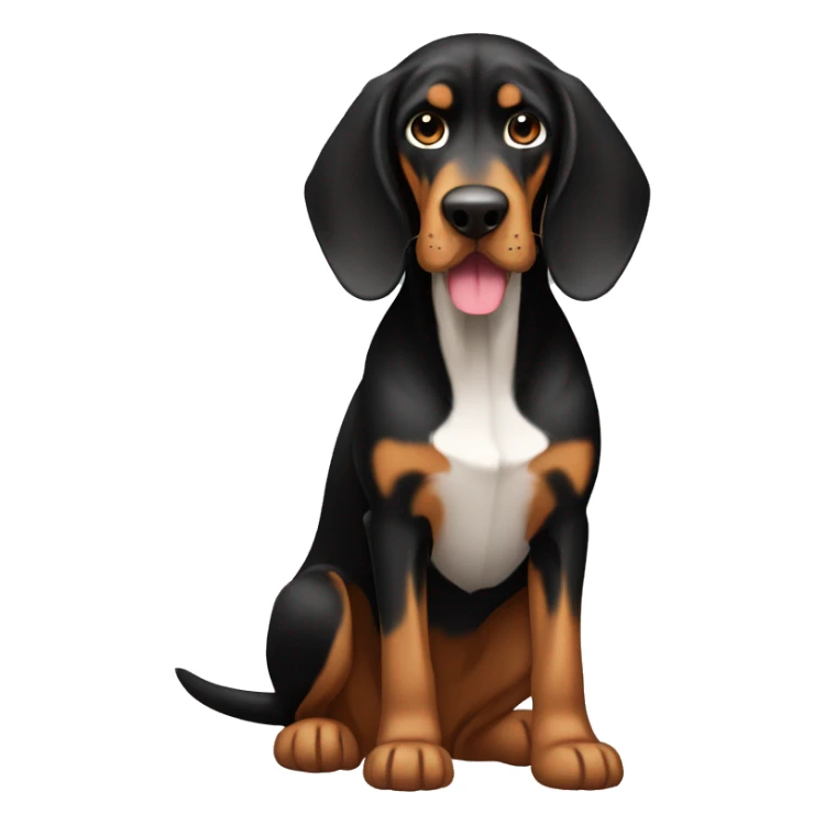 Black And Tan Coonhound Dog Breed Full Body sticker