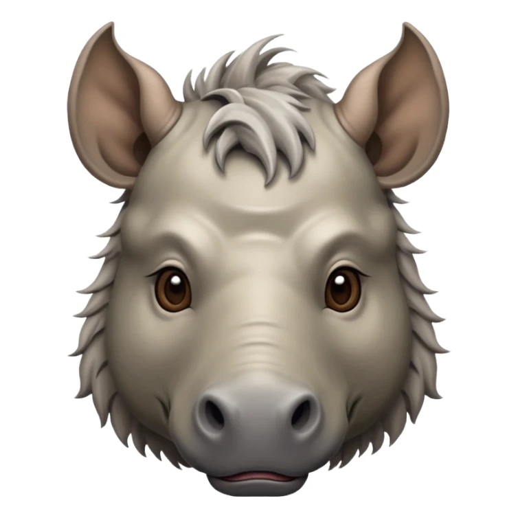 Elasmotherium. Siberian unicorn rhino face sticker