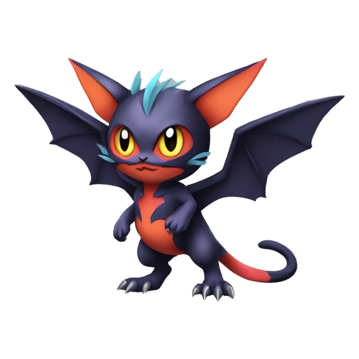 Cool Cute Edgy Chibi Noibat-Litten-Pokémon-Fakémon-hybrid sticker