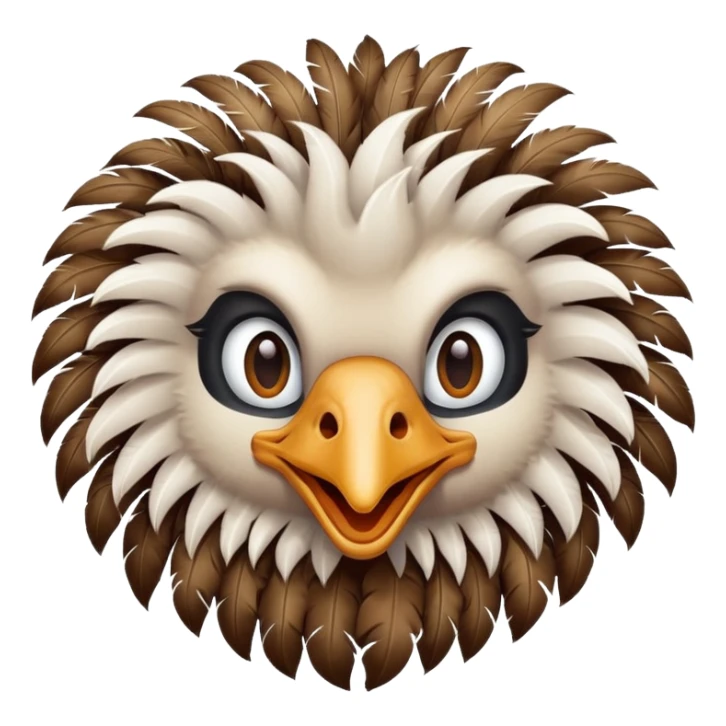 Je voudrais un emoji d'une autruche merci sticker
