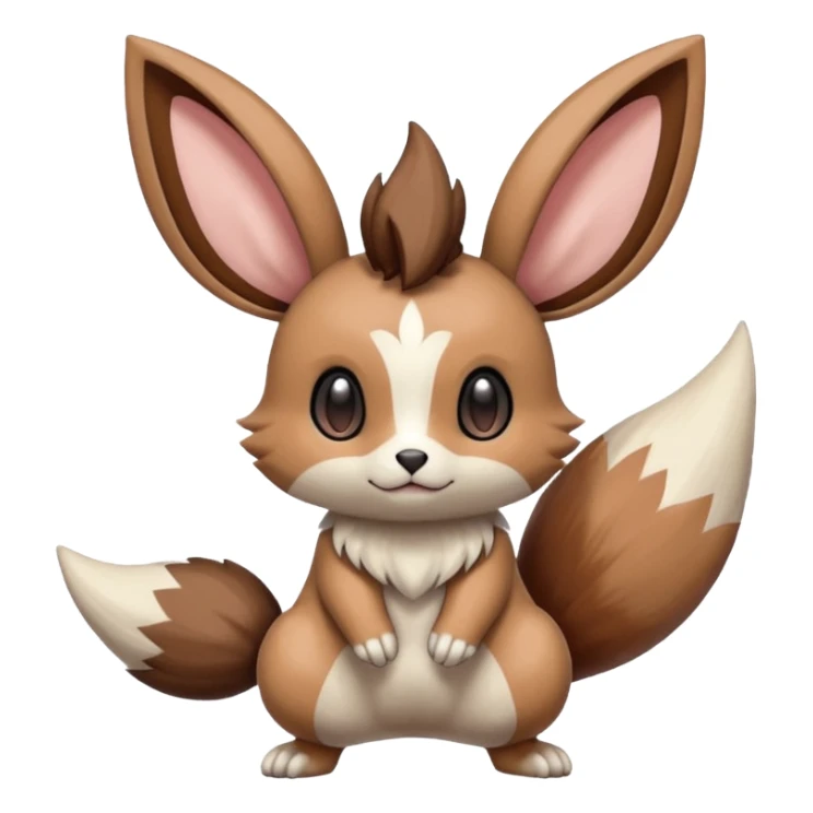 Meloetta-Eevee-Minccino-Furret-Pokémon-Fakémon-fusion-creature sticker