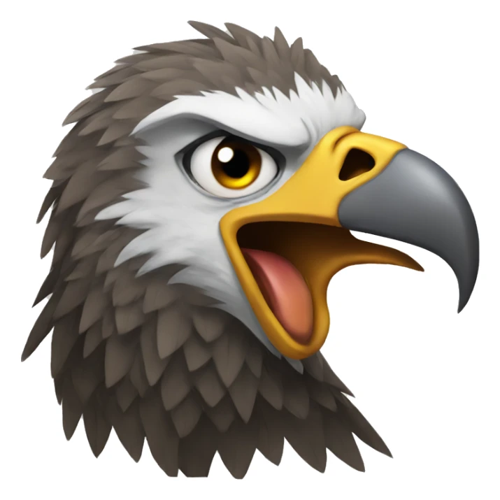 Eagle with mad face  sticker